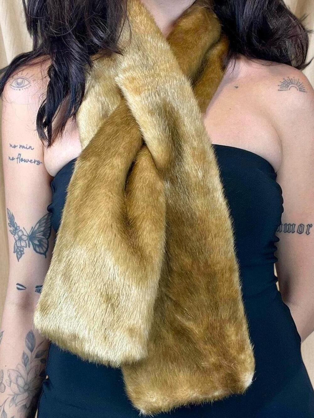 Faux Fur Collar Scarf